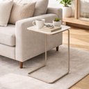 Ver imagem 2 de Mesa de Apoio Slim Off White em Metal Champanhe