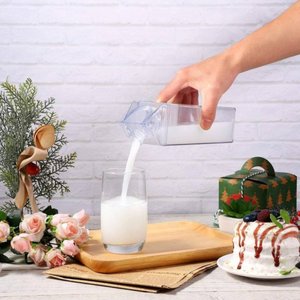 Garrafa Formato de Caixa de Leite em Acrílico 500ml