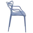 Ver imagem 6 de Kit 3 Cadeiras Decorativas Sala e Cozinha Feliti (Pp) Azul Caribe - Gran Belo