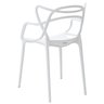 Kit 3 Cadeiras Decorativas Sala e Cozinha Feliti (Pp) Branca - Gran Belo - 8