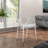Kit 3 Cadeiras Decorativas Sala e Cozinha Feliti (Pp) Branca - Gran Belo - 5