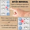 Extensão Filtro de Linha 4 Entradas + Usb Botão Liga/desliga - 2