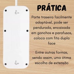 Extensão Filtro de Linha 4 Entradas + Usb Botão Liga/desliga - 4