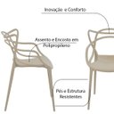 Ver imagem 3 de Kit 3 Cadeiras Decorativas Sala e Cozinha Feliti (Pp) Nude - Gran Belo