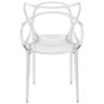 Kit 4 Cadeiras Decorativas Sala e Cozinha Feliti (Policarbonato) Incolor - Gran Belo - 5