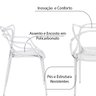 Kit 4 Cadeiras Decorativas Sala e Cozinha Feliti (Policarbonato) Incolor - Gran Belo - 3
