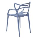 Ver imagem 7 de Kit 5 Cadeiras Decorativas Sala e Cozinha Feliti (Pp) Azul Caribe - Gran Belo