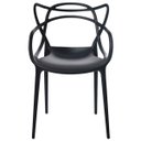 Ver imagem 7 de Kit 3 Cadeiras Decorativas Sala e Cozinha Feliti (Pp) Preto - Gran Belo
