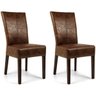 Kit 2 Cadeiras para Sala de Jantar Cozinha León Carvalho Pelíssima Marrom - Gran Belo - 1