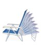 Cadeira de Praia Piscina Reclinável 8 Posições Sannet Mor Cor:azul Azul - 6