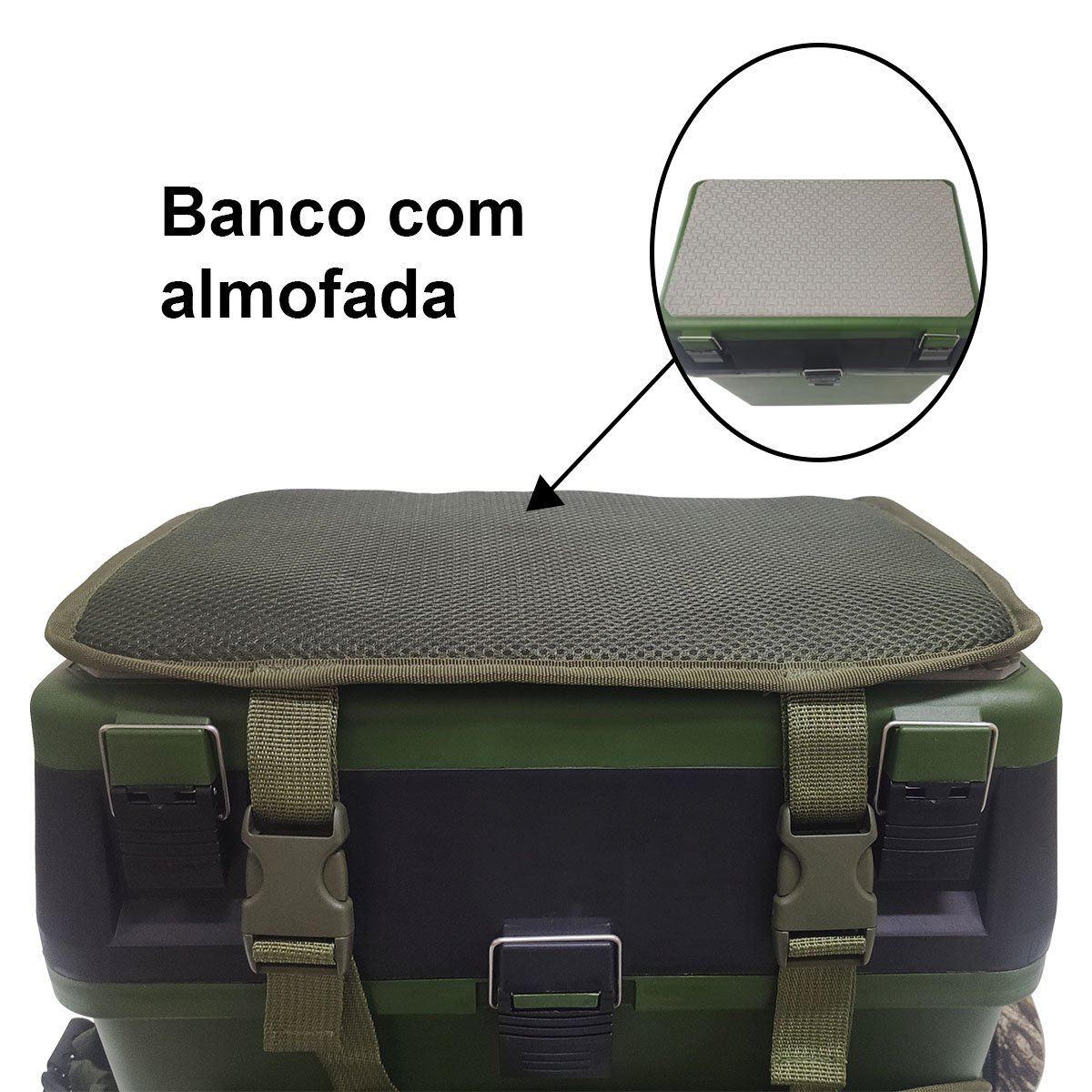 Caixa Mochila Pesca Fishing Box Pescaria Maleta Banco Bolsa Banquinho Isca Anzol Banqueta Armazename - 4