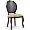 Kit 6 Cadeiras para Sala de Jantar Cozinha Isla Provençal Preto Linho Rústico Bege - Gran Belo - 3