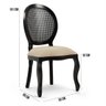 Kit 6 Cadeiras para Sala de Jantar Cozinha Isla Provençal Preto Linho Rústico Bege - Gran Belo - 5