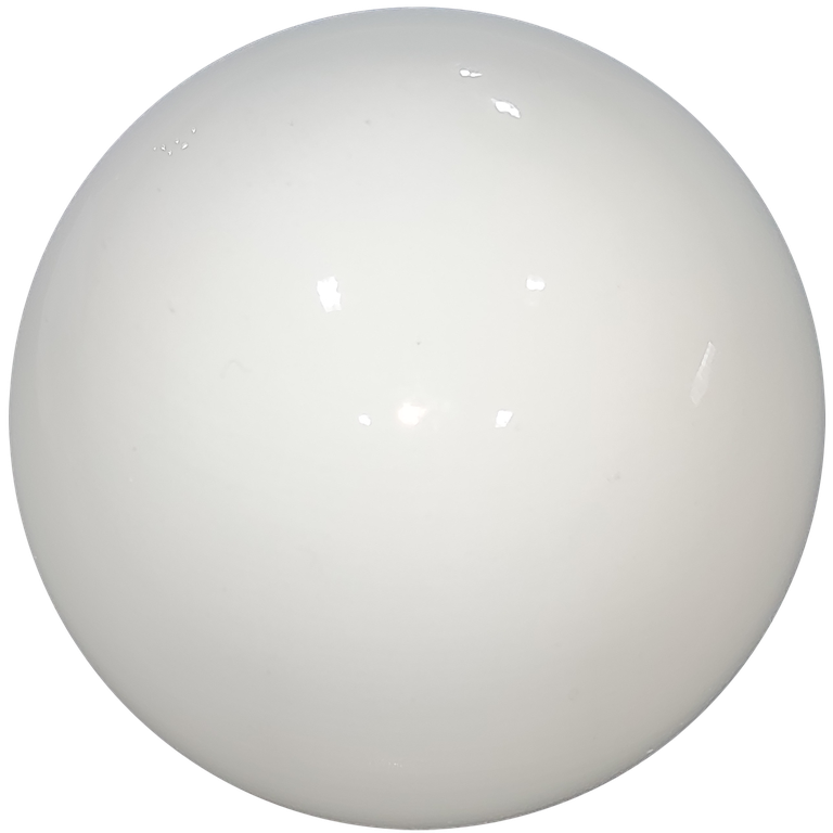 Globo Bolinha Vidro Branco Leitoso Brilho sem Colar 05x14