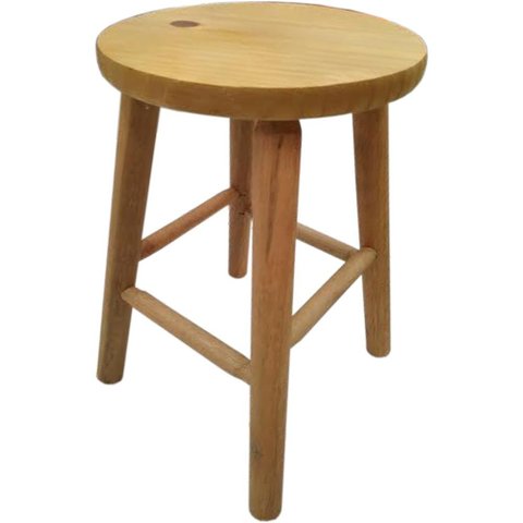 Banqueta e Mocho em Madeira de Eucalipto e Pinus Médio 45cm - Volnei Dalcin