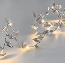 Ver imagem 2 de Fio de Prata Dourado com Luzes LED e Folhas Plateadas Cordao Luminoso de 5 Metros