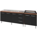 Ver imagem 1 de Balcao Pia 150cm e Cooktop 5 Bocas Savana Preto Mobbs