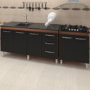 Ver imagem 2 de Balcao Pia 150cm e Cooktop 5 Bocas Savana Preto Mobbs