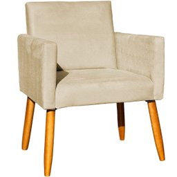 Poltrona Nina Decorativa para sala Recepção Manicure Consultório Suede - 4