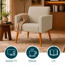 Ver imagem 4 de Poltrona Nina Decorativa para Sala Recepção Manicure Consultório Suede