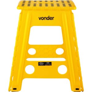 Banqueta Plastica Dobravel 450mm Amarela Vonder