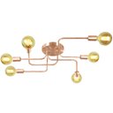 Ver imagem 2 de Lustre Plafon Hashtag Cobre De 6 Braços