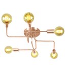 Ver imagem 3 de Lustre Plafon Hashtag Cobre De 6 Braços