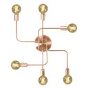 Ver imagem 1 de Lustre Plafon Hashtag Cobre De 6 Braços