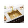 Kit Cuba Inox Pia Cozinha Gourmet + Torneira Monocomando Extensível Flexível Aço Inox Dourada - 3