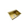 Kit Cuba Inox Pia Cozinha Gourmet + Torneira Monocomando Extensível Flexível Aço Inox Dourada - 6