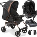 Ver imagem 1 de Carrinho com Bebe Conforto e Base Galzerano Romano Preto Cobre