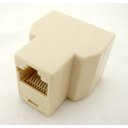 Ver imagem 2 de Adaptador RJ45 Duplo 1 Fêmea X 2 Fêmeas 8p8c