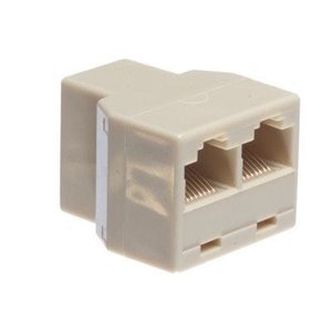 Adaptador RJ45 Duplo 1 Fêmea X 2 Fêmeas 8p8c