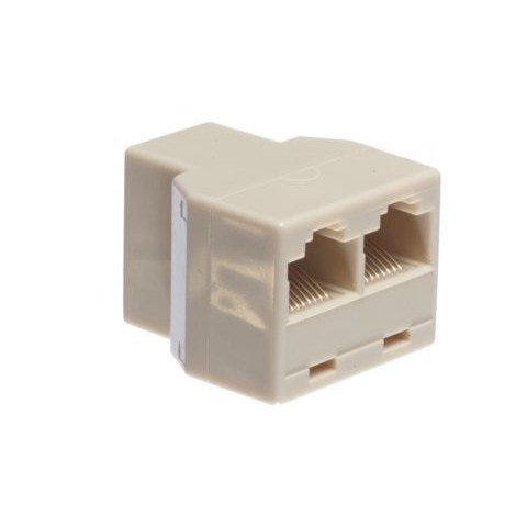 Adaptador RJ45 Duplo 1 Fêmea X 2 Fêmeas 8p8c