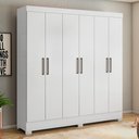 Ver imagem 1 de Guarda Roupa Casal Villa de Toscana 6 Portas 3 Gavetas MDP Branco Demóbile