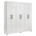 Ver imagem 2 de Guarda Roupa Casal Villa de Toscana 6 Portas 3 Gavetas MDP Branco Demóbile