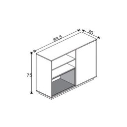 Aparador 1 Porta Brisa Outono Estilare - 3