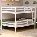 Ver imagem 1 de Beliche Casal Casal Slim com Grade de Proteção Madeira Maciça Branco Housin