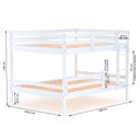 Ver imagem 3 de Beliche Casal Casal Slim com Grade de Proteção Madeira Maciça Branco Housin