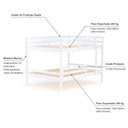 Ver imagem 4 de Beliche Casal Casal Slim com Grade de Proteção Madeira Maciça Branco Housin