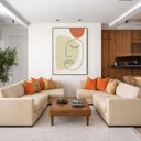 Ver imagem 2 de Canvas Posters Minimalista Abstrata 90x60cm Mold Preta