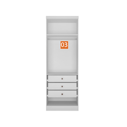 Guarda-Roupa Modulado de Casal Safira 002 em MDF com 12 Portas e 8 Gavetas Clic Móveis - 8