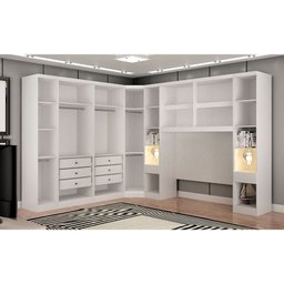 Guarda-roupa Modulado de Casal Safira 002 em Mdf com 12 Portas e 8 Gavetas Clic Móveis - 2