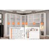 Guarda-roupa Modulado de Casal Safira 002 em Mdf com 12 Portas e 8 Gavetas Clic Móveis - 3