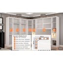 Ver imagem 3 de Guarda-roupa Modulado de Casal Safira 002 em Mdf com 12 Portas e 8 Gavetas Clic Móveis