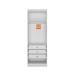 Guarda-Roupa Modulado de Casal Safira 002 em MDF com 12 Portas e 8 Gavetas Clic Móveis - 7