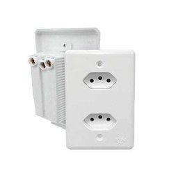 Tomada Dupla Monobloco 10A 250V Branca - Stylus - Ilumi - 2