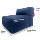 Ver imagem 2 de Puff Brisa Conforto para Áreas Externas Good Pufes Poltrona Enchimento Perolas Eps Cor Azul