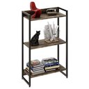 Ver imagem 1 de Estante Livreiro Dynamica Industrial 60cm 3 Prateleiras C08 Carvalho Dark - Mpozenato