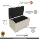 Ver imagem 6 de Recamier Puff Baú Organizador no Boucle com Cinto Preto:bege